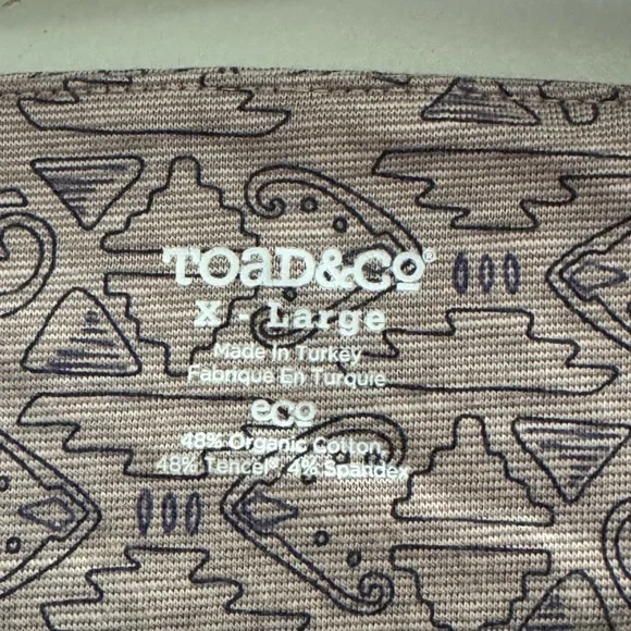 Toad & Co Rosemarie Dress XL Gray and Navy print - Picture 7 of 9